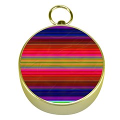 Fiesta Stripe Colorful Neon Background Gold Compasses by Amaryn4rt