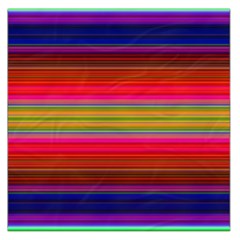 Fiesta Stripe Colorful Neon Background Large Satin Scarf (square)