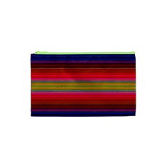 Fiesta Stripe Colorful Neon Background Cosmetic Bag (xs) by Amaryn4rt