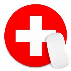 Flag Of Switzerland Round Mousepads