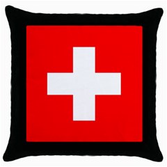 Flag Of Switzerland Throw Pillow Case (black)