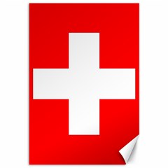 Flag Of Switzerland Canvas 12  X 18  