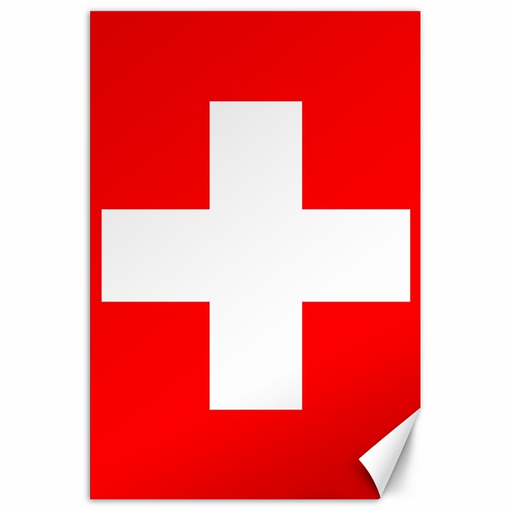 Flag Of Switzerland Canvas 20  x 30  