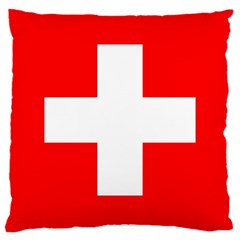 Flag Of Switzerland Large Cushion Case (one Side) by Amaryn4rt