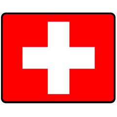 Flag Of Switzerland Double Sided Fleece Blanket (medium) 