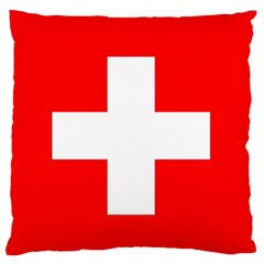 Flag Of Switzerland Large Flano Cushion Case (one Side)