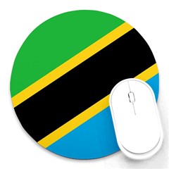 Flag Of Tanzania Round Mousepads by Amaryn4rt