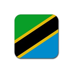 Flag Of Tanzania Rubber Coaster (square)  by Amaryn4rt