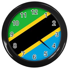 Flag Of Tanzania Wall Clocks (black) by Amaryn4rt