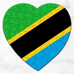 Flag Of Tanzania Jigsaw Puzzle (heart)