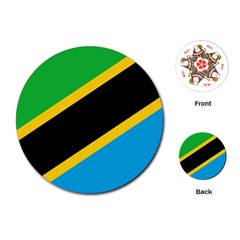 Flag Of Tanzania Playing Cards (round) 