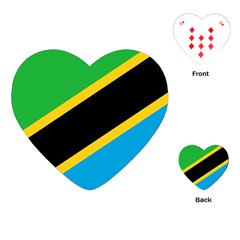 Flag Of Tanzania Playing Cards (heart) 