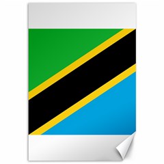 Flag Of Tanzania Canvas 12  X 18  