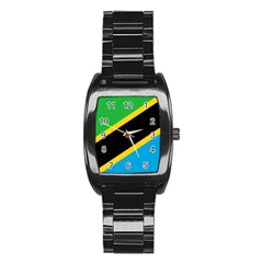 Flag Of Tanzania Stainless Steel Barrel Watch by Amaryn4rt