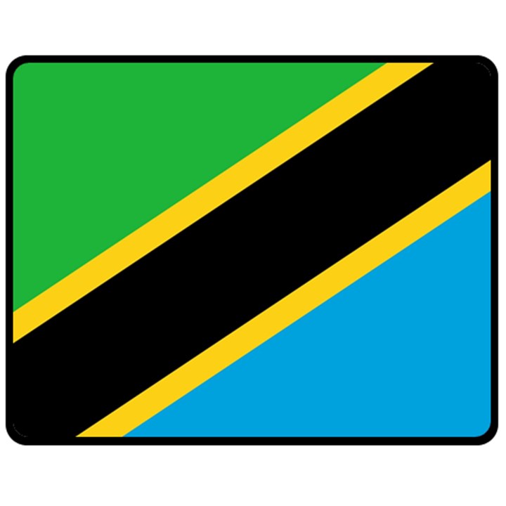 Flag Of Tanzania Double Sided Fleece Blanket (Medium) 