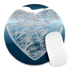 Frozen Heart Round Mousepads by Amaryn4rt