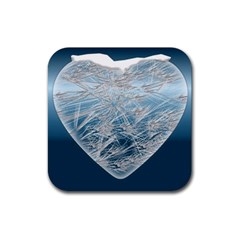 Frozen Heart Rubber Coaster (square)  by Amaryn4rt