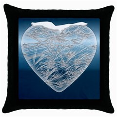 Frozen Heart Throw Pillow Case (black)