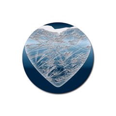 Frozen Heart Rubber Coaster (round)  by Amaryn4rt