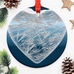 Frozen Heart Round Ornament (two Sides)