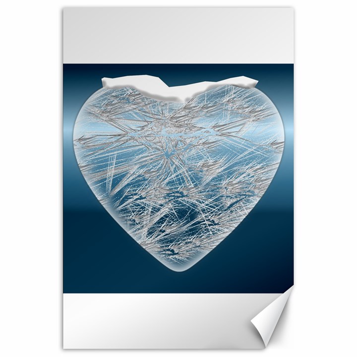 Frozen Heart Canvas 20  x 30  