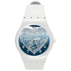 Frozen Heart Round Plastic Sport Watch (m) by Amaryn4rt