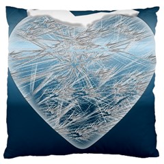 Frozen Heart Large Cushion Case (one Side) by Amaryn4rt