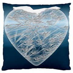 Frozen Heart Standard Flano Cushion Case (two Sides)