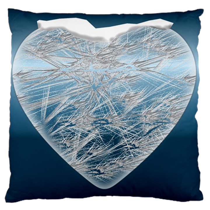 Frozen Heart Standard Flano Cushion Case (Two Sides)