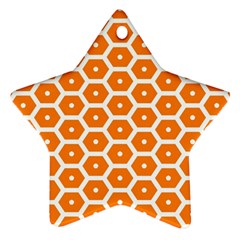 Golden Be Hive Pattern Ornament (star) by Amaryn4rt