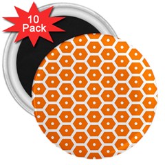 Golden Be Hive Pattern 3  Magnets (10 Pack) 