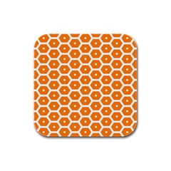 Golden Be Hive Pattern Rubber Square Coaster (4 Pack)  by Amaryn4rt