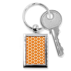 Golden Be Hive Pattern Key Chains (rectangle)  by Amaryn4rt