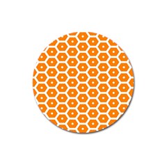 Golden Be Hive Pattern Magnet 3  (round)