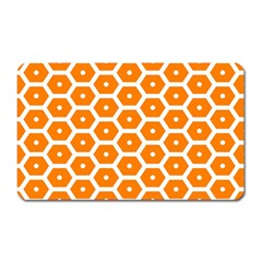 Golden Be Hive Pattern Magnet (rectangular)