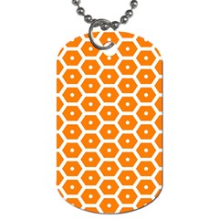 Golden Be Hive Pattern Dog Tag (two Sides) by Amaryn4rt