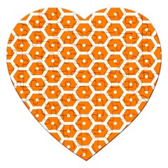 Golden Be Hive Pattern Jigsaw Puzzle (heart)