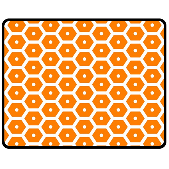 Golden Be Hive Pattern Fleece Blanket (Medium) 