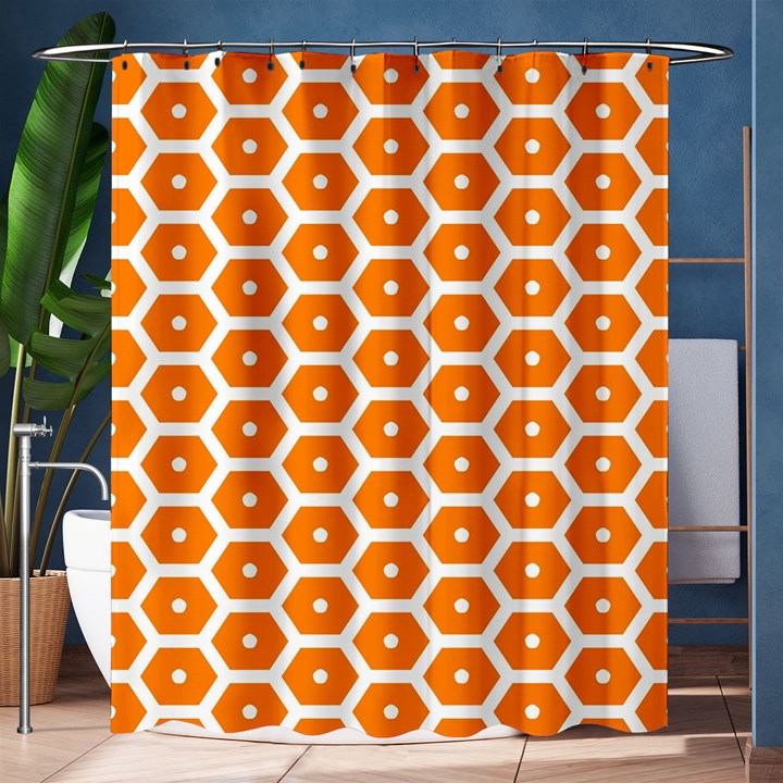 Golden Be Hive Pattern Shower Curtain 60  x 72  (Medium) 