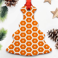 Golden Be Hive Pattern Ornament (christmas Tree) 