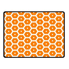 Golden Be Hive Pattern Double Sided Fleece Blanket (small) 