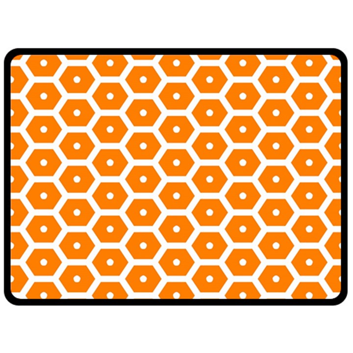 Golden Be Hive Pattern Double Sided Fleece Blanket (Large) 