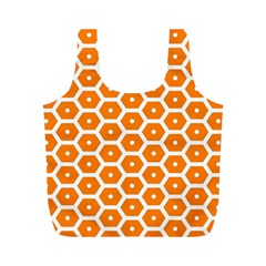 Golden Be Hive Pattern Full Print Recycle Bags (m) 