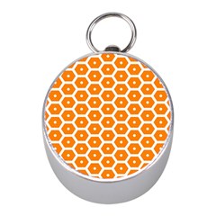 Golden Be Hive Pattern Mini Silver Compasses