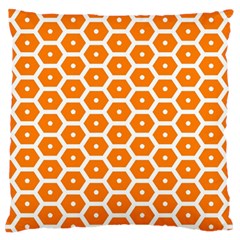 Golden Be Hive Pattern Standard Flano Cushion Case (one Side)