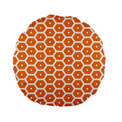 Golden Be Hive Pattern Standard 15  Premium Flano Round Cushions