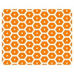 Golden Be Hive Pattern Double Sided Flano Blanket (medium) 