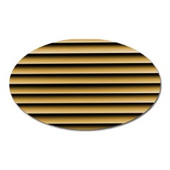 Golden Line Background Oval Magnet by Amaryn4rt