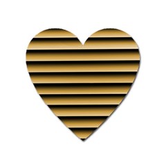 Golden Line Background Heart Magnet