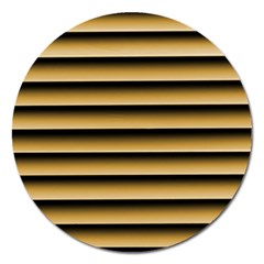 Golden Line Background Magnet 5  (round)